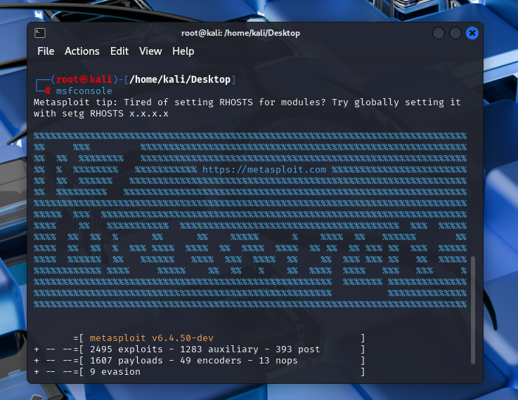 启动Metasploit
